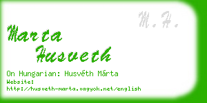 marta husveth business card